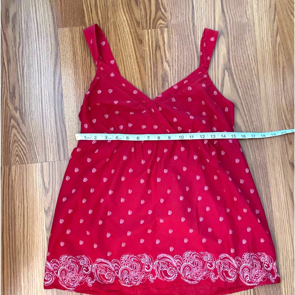 Women’s Faded Glory Size Medium (8-10) Red Handcuff Tank Spaghetti Strap - Picture 2 of 7